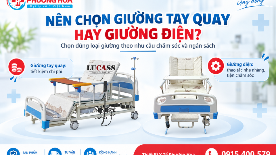 Nên chọn giường tay quay hay giường điện?